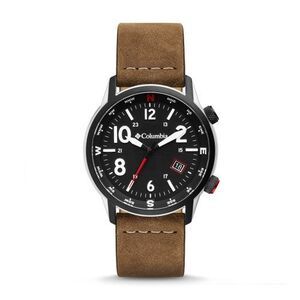 COLUMBIA TIMING CSC01-003 - Outbacker Watch: Black Dial/Camel Leather