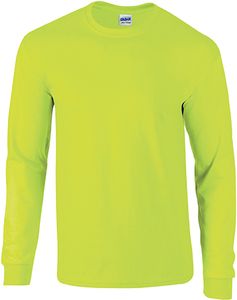 Gildan GI2400 - Men's Long Sleeve 100% Cotton T-Shirt Safety Yellow