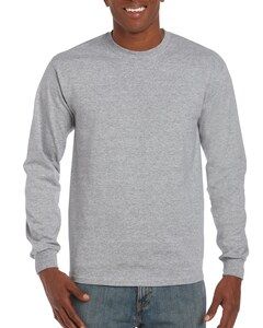 Gildan GI2400 - Men's Long Sleeve 100% Cotton T-Shirt Sport Grey