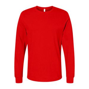 Fruit of the Loom SC4 - Men's Long Sleeve Cotton Sweatshirt Red