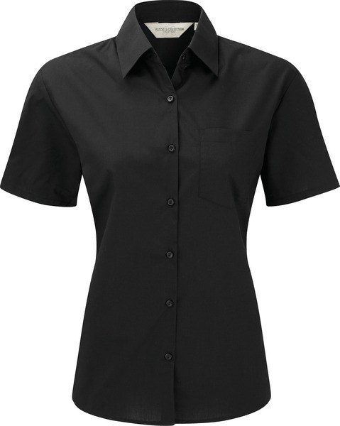 Russell Collection RU935F - Camisa Popelina Mujer Manga Corta Cuidado Fácil