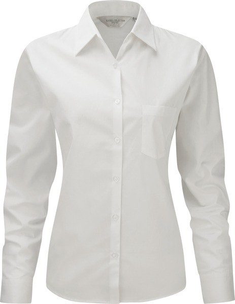 Russell Collection RU936F - Camisa Pure Cotton En Manga Larga