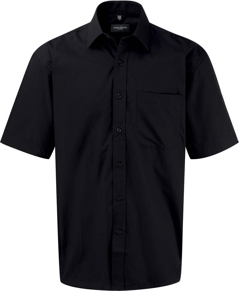 Russell Collection RU937M - Men's Short Sleeve Pure Cotton Easy Care Poplin Shirt