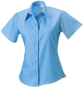 Russell Collection RU957F - Ladies' Short Sleeve Ultimate Non-Iron Shirt Bright Sky