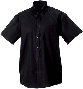 Russell Collection RU957M - Men's Short Sleeve Ultimate Non-Iron Shirt Black