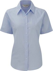 Russell Collection RU933F - Ladies' Short Sleeve Easy Care Oxford Shirt Oxford Blue