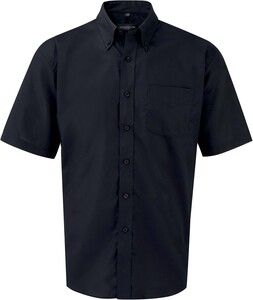 Russell Collection RU933M - Men's Short Sleeve Easy Care Oxford Shirt Black