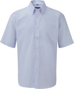 Russell Collection RU933M - Men's Short Sleeve Easy Care Oxford Shirt Oxford Blue
