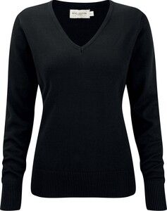 Russell Collection RU710F - Ladies' V-Neck Pullover Black