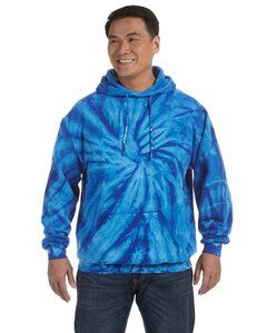 Tie-Dye CD877 - 8.5 oz. Tie-Dyed Pullover Hood Spider Royal