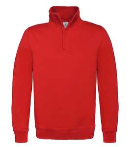 B&C Collection BA406 - ID.004 ¼ zip sweatshirt Red
