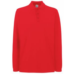 Fruit of the Loom SS258 - Premium long sleeve polo Red
