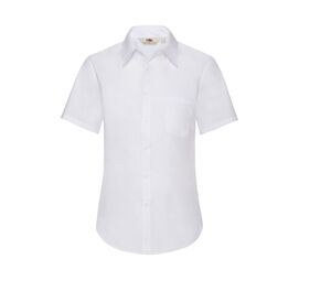 Fruit of the Loom SS014 - Chemise popeline à manches courtes femme Blanc