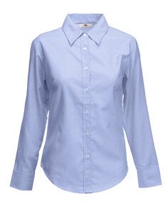Fruit of the Loom SS001 - Lady-fit Oxford long sleeve shirt Oxford Blue