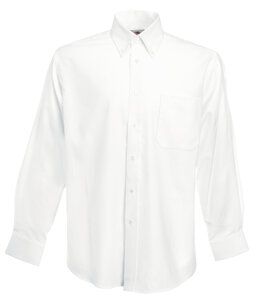 Fruit of the Loom SS114 - Oxford long sleeve shirt White