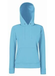 Fruit of the Loom SS038 - Classic 80/20 lady-fit hooded sweatshirt Azure Blue