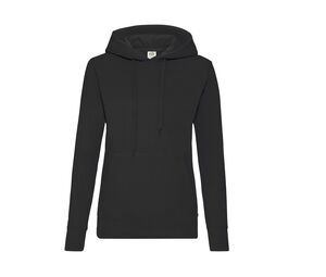 Fruit of the Loom SS038 - Classic 80/20 lady-fit hooded sweatshirt Black