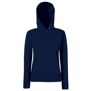 Fruit of the Loom SS038 - Classic 80/20 lady-fit hooded sweatshirt Deep Navy