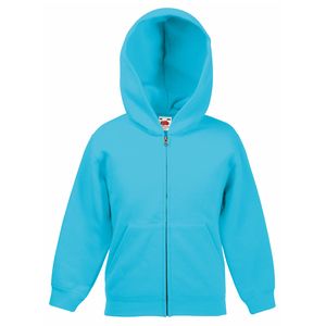 Fruit of the Loom SS225 - Classic 80/20 kids hooded sweatshirt jacket Azure Blue