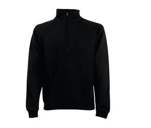 Fruit of the Loom SS830 - Premium 70/30 zip neck sweatshirt Black