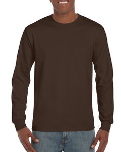 Gildan GD014 - T-Shirt à Manches Longues Homme Chocolat Foncé