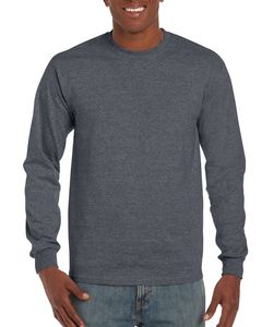 Gildan GD014 - Ultra Cotton™ adult long sleeve t-shirt Dark Heather