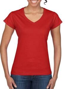 Gildan GD078 - Softstyle™ women's v-neck t-shirt Red