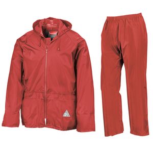 Result RE95A - Heavyweight waterproof jacket/trouser suit Red