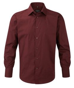 Russell Collection J946M - Long sleeve easycare fitted shirt Port