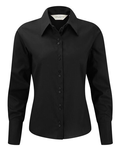 Russell J956F - Camisa de manga larga ultimate non-iron para mujer