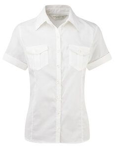 Russell Collection J919F - Womens roll-sleeve short sleeve shirt
