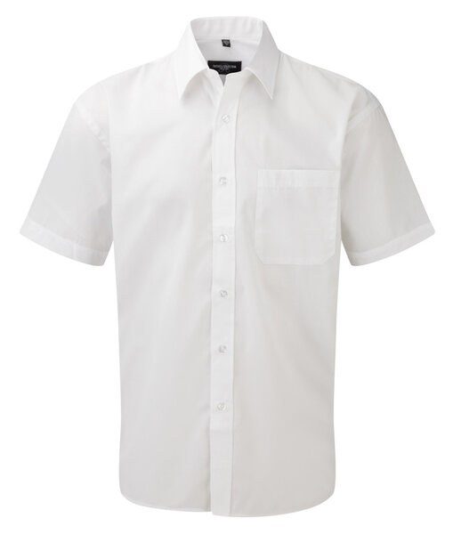 Russell Collection J935M - Short sleeve polycotton easycare poplin shirt