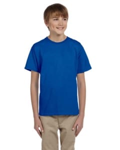 Fruit of the Loom 3931B - Youth 5 oz., 100% Heavy Cotton HD® T-Shirt Real Azul