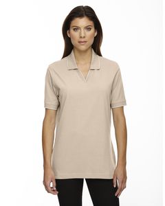 Ash City Extreme 75009 - Ladies Johnny Collar Jersey Polo With Pencil Stripe