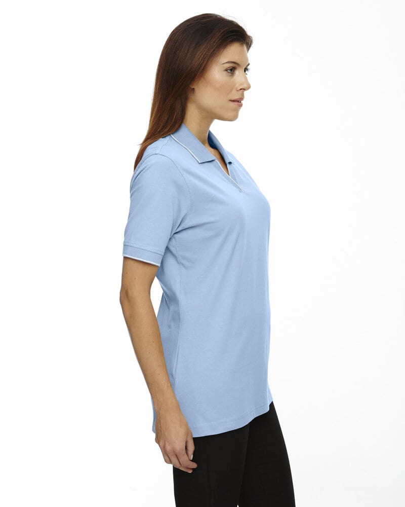 Ash City Extreme 75009 - Ladies' Johnny Collar Jersey Polo With Pencil Stripe