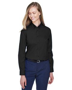 Ash City Core 365 78193 - Operate Core 365™ Ladies' Long Sleeve Twill Shirts Negro