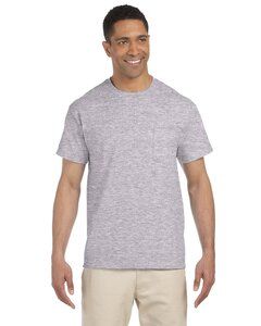 Gildan G230 - T-shirt à poche en coton Ultra Cotton® 6 Oz. Pocket T-Shirt (2300) Gris Athlétique