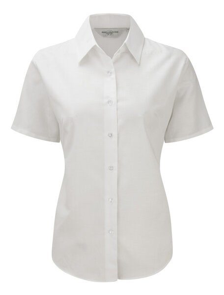 Russell Collection R-933F-0 - Blusa Oxford de Algodón y Poliéster para Mujer