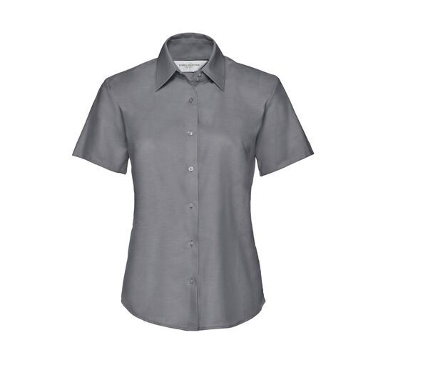 Russell Collection R-933F-0 - Blusa Oxford de Algodón y Poliéster para Mujer