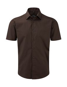 Russell Europe R-947M-0 - Tailored Shortsleeve Shirt Chocolate