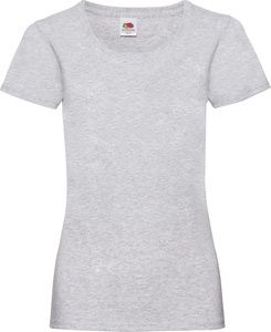 Fruit of the Loom 61-372-0 - Women's 100% Cotton Lady-Fit T-Shirt Heather Grey