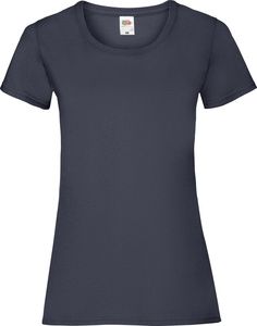 Fruit of the Loom 61-372-0 - Women's 100% Cotton Lady-Fit T-Shirt Deep Navy