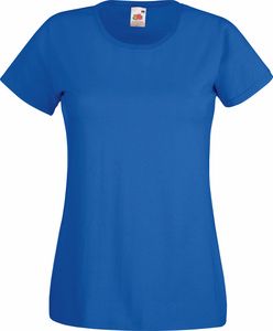 Fruit of the Loom 61-372-0 - Women's 100% Cotton Lady-Fit T-Shirt Royal Blue