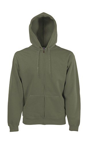 Fruit of the Loom 62-034-0 - Premium Cotton Blend Hooded Zip Sweatshirt