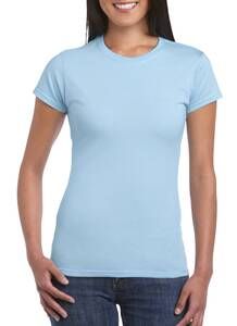 Gildan 64000L - Women's RingSpun Short Sleeve T-Shirt Light Blue