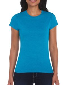 Gildan 64000L - Women's RingSpun Short Sleeve T-Shirt Antique Sapphire