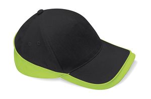 Beechfield B171 - Teamwear Competition Cap Black/Lime Green