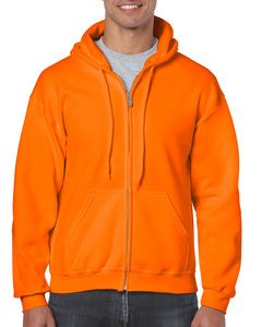 Gildan GD058 - HeavyBlend ™ Kapuzensweatshirt mit Reißverschluss Herren Sicherheit Orange