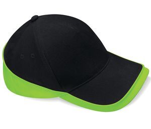 Beechfield BC171 - Teamwear competition cap Black/ Lime Green