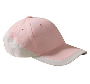 K-up KP045 - RACING - BI-COLOUR 6 PANEL CAP Pink / White